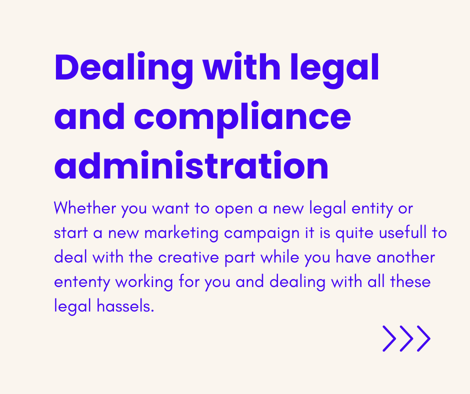 Dealing with legal and compilance administation