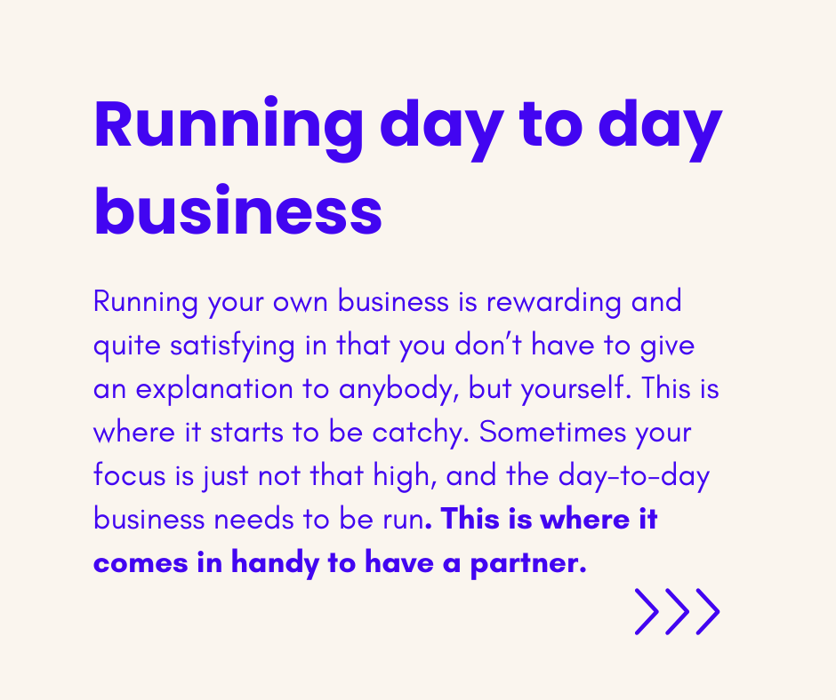 Running day to day business