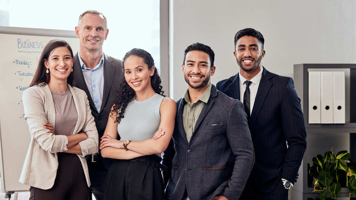 group of young ambicious people