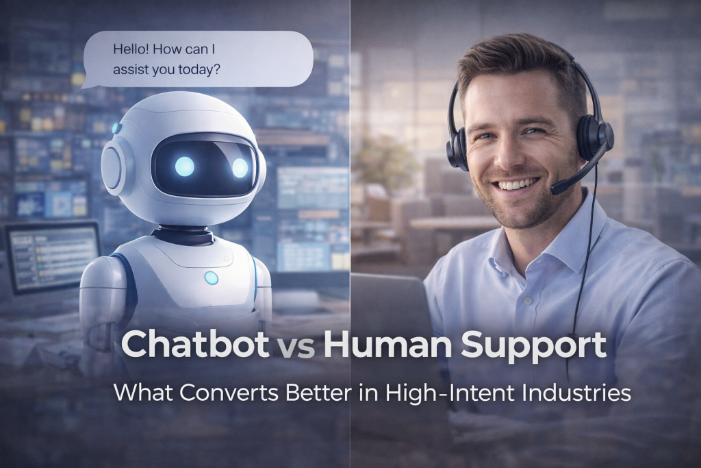 Chatbot vs Human Support: What Converts Better in High-Intent Industries