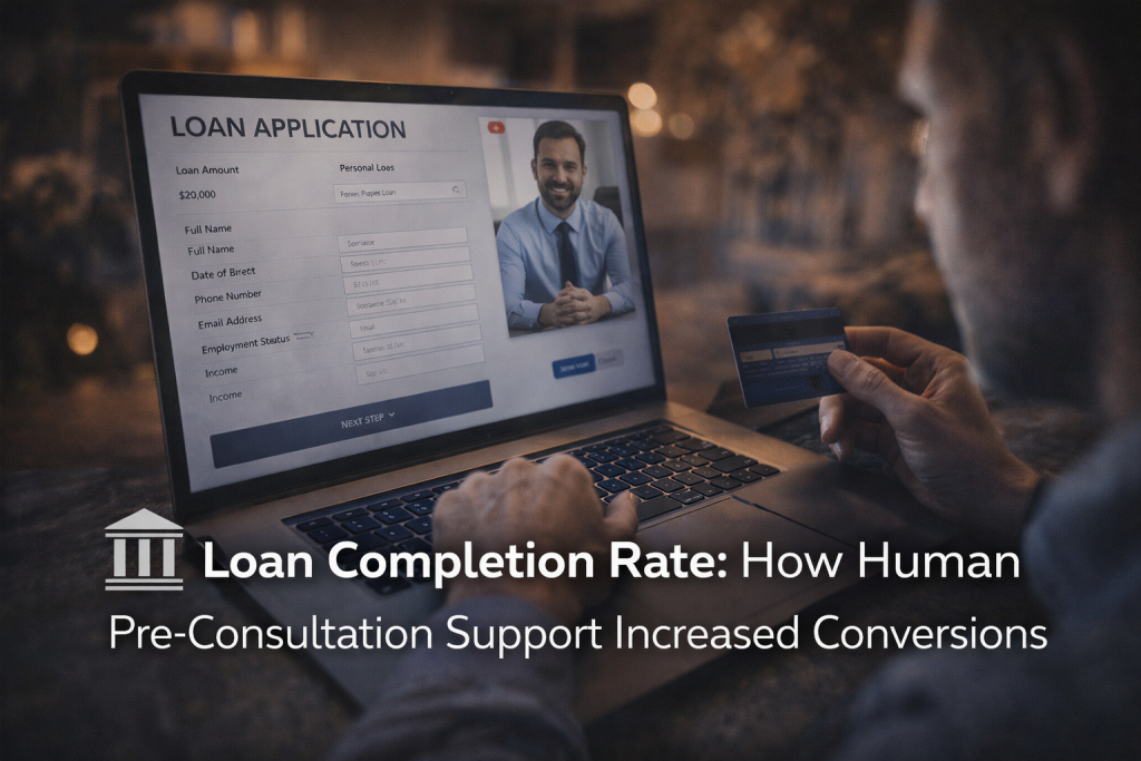 Loan Completion Rate: How Human Pre-Consultation Support Increased Conversions
